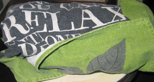 Loosely wrapped bread left to rest and cool