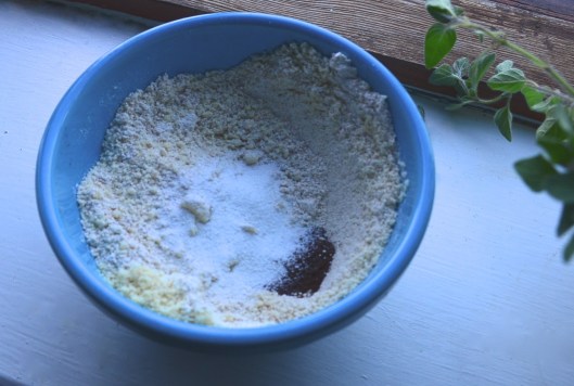 Dry ingredients- on my windowsill.