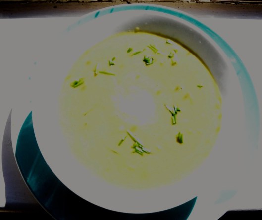 Over exposed soup! :-( I can't take another photo because I ate it!!!